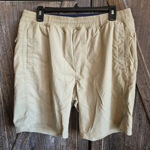 Birddogs Shorts Men's Size XL Long Beige Athletic Elastic Waist Pockets Lined